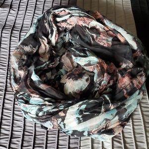 Floral Print Infinity Scarf